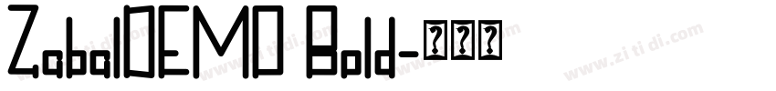 ZabalDEMO Bold字体转换
